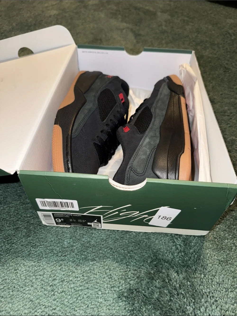 Men's Black Suede Low-Top Sneakers with Gum Sole